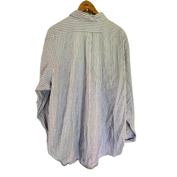 Ralph Lauren Classic Fit Button Up Long Sleeve Striped Shirt w/ Pony 17 -34/35 - Picture 2 of 3